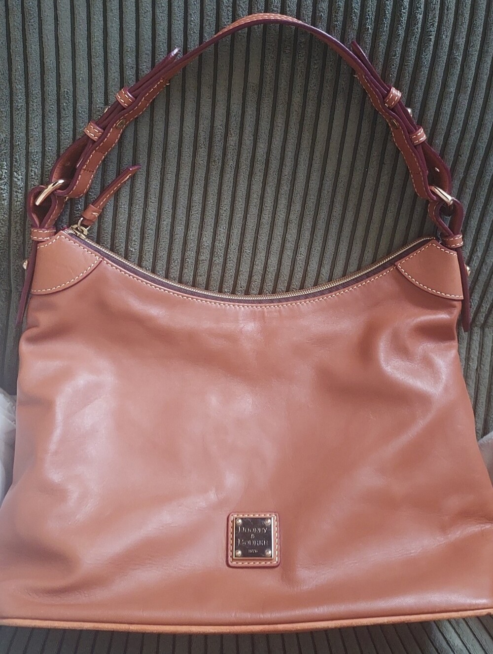Dooney & Bourke Cognac Leather Shoulder Bag